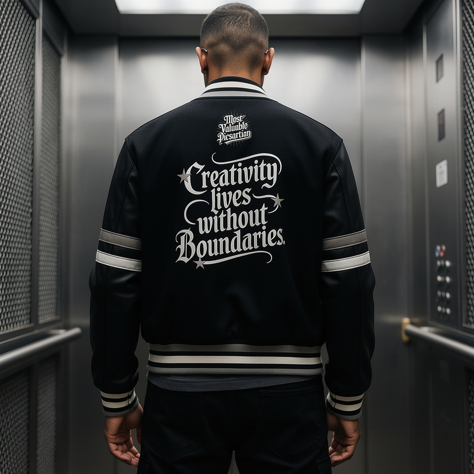 Rockstar Varsity Jacket - Black & White