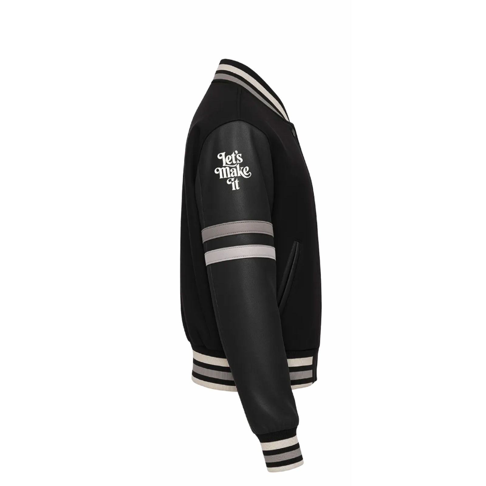 Rockstar Varsity Jacket - Black & White